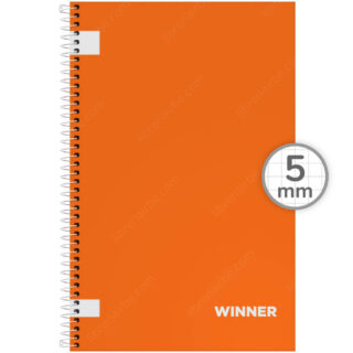 Cuaderno Anillado Oficio WINNER con 100 Hojas Cuadriculadas 5 mm - Naranja