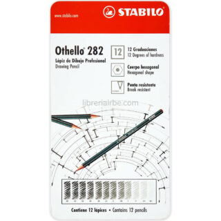 Estuche Metálico con 12 Lápices de Dibujo STABILO Othello