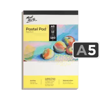 Papel para Pasteles, Mont Marte Signature, Bloc Encolado con 12 Hojas de 180 g-m², Tamaño A5