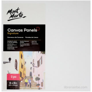 Set 2 Paneles de Lienzo Mont Marte (20.4 x 20.4 cm)