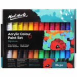 Set Pintura Acrílica Mont Marte Signature con 24 Tubos de 36 ml