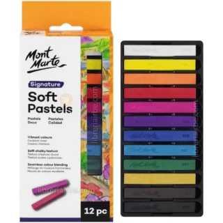 Tizas Pastel Blandas, Mont Marte Signature, Set de 12 Colores