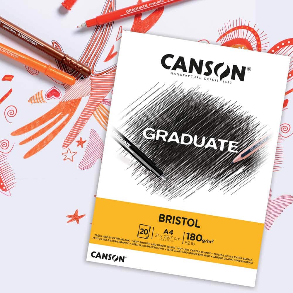 Canson Bristol Papel de dibujo A3, 20 hojas 