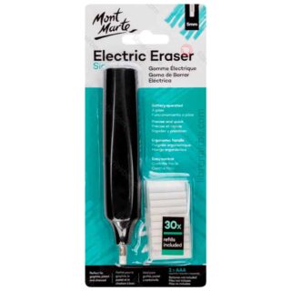 Borrador Eléctrico Mont Marte Signature con 30 Gomas de Borrar de Repuesto