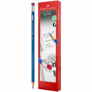 Caja 12 EcoLápices Negros Hexagonales de Grafito HB Faber-Castell 1210 Presto