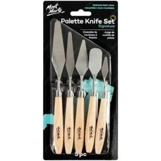 Espátulas para Pintura al Óleo y Acrílicos, de Acero Inoxidable, Mont Marte Palette Knife Signature