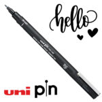 Estilógrafo de Dibujo uni Pin Fine Line Negro Brush Pincel