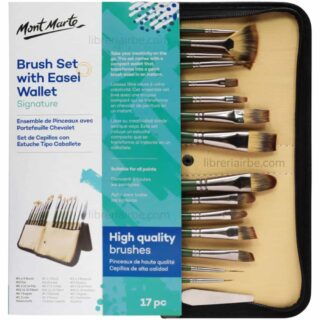 Set Pinceles de Alta Calidad con Estuche Tipo Caballete Mont Marte Signature