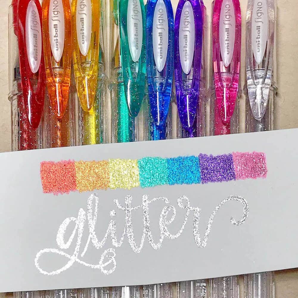 Bolígrafos Gel con Glitter