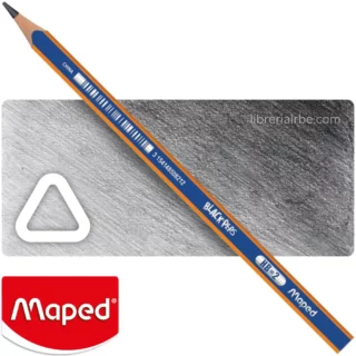 Lápiz Negro, de Grafito HB, Maped Black’Peps Navy, Triangular