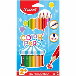 Lápices de Color ,Maped Color'Peps, Triangulares, Jumbo, Set de 12 Colores
