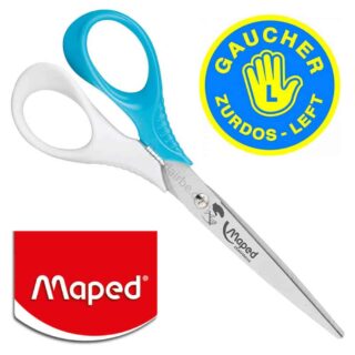 Tijera 16 cm para Zurdos Maped Reflex 3D Shape Azul