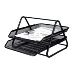 Organizador de Escritorio Metálico con 2 Bandejas de Papel MADISON