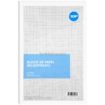 Papel Milimetrado, Tamaño Oficio, TOP, Block Encolado de 50 Hojas, Color Aleatorio