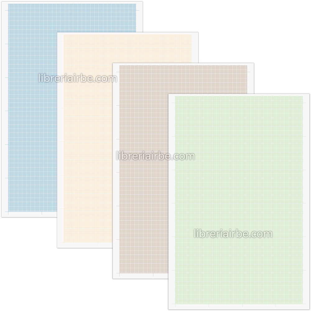 Papel Milimetrado, Tamaño Oficio, TOP, Block Encolado de 50 Hojas, Color Aleatorio - Imagen 2
