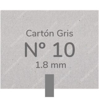 Pliego Cartón Prensado Gris Nº 10 (1.8 mm) 80 x 120 cm