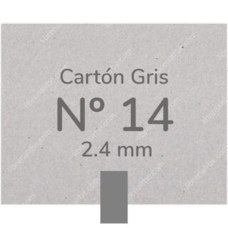 Pliego Cartón Prensado Gris Nº 14 (2.4 mm) 80 x 120 cm