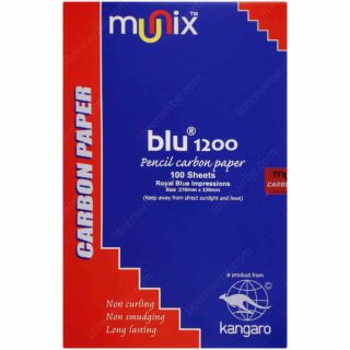 Paquete 100 Hojas Papel Carbónico Azul Tamaño Oficio Munix Blu
