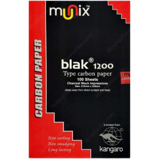 Paquete 100 Hojas Papel Carbónico Negro Tamaño Oficio Munix Blak