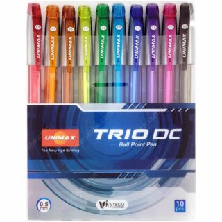 Set 10 Bolígrafos 0.5 mm de Colores UNIMAX Trio DC