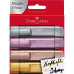 Set 4 Resaltadores Faber-Castell Textliner 46 Metallic