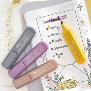Set 4 Resaltadores Faber-Castell Textliner 46 Metallic Bullet Journal