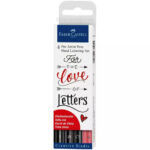 Set 4 Rotuladores para Lettering Faber-Castell PITT Artist Pens Creative Studio