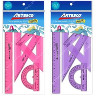 Estuche Geométrico 30 cm de 4 Piezas Artesco Irrompible Colores 1