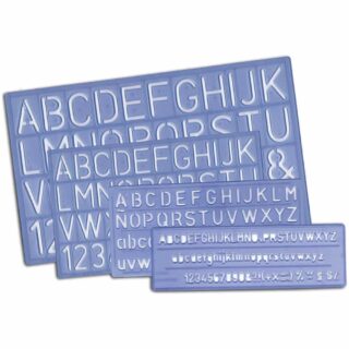 Juego de 4 Plantillas - Normógrafos - Stencil Artesco