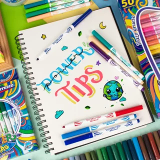 Marcadores Artesco Power Tips Lavables Punta Conica Ejemplo Librería IRBE Cochabamba Bolivia