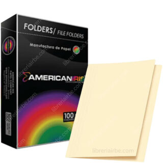 Paquete 100 Fólders Manila American Iris Tamaño Carta