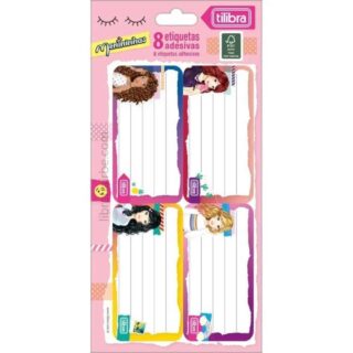 Set 8 Etiquetas Adhesivas Tilibra Menininhas