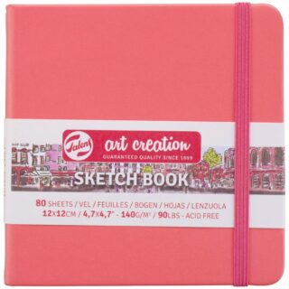 Sketchbook Talens Art Creation con 80 Hojas de 140 g (12 x 12 cm) Rojo Coral