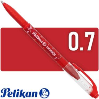 Bolígrafo, Micropunta de Tinta Gel Borrable, Recargable, Punta Fina, Pelikan Locorrijo, Rojo