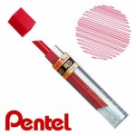 Minas de Color Pentel para Portaminas 0.5 mm - Rojo