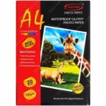 Papel Fotográfico, Autoadhesivo, Brillante (Glossy), Tamaño A4, para Imprimir, NARSURN, 135 g/m², Paquete de 20 Hojas
