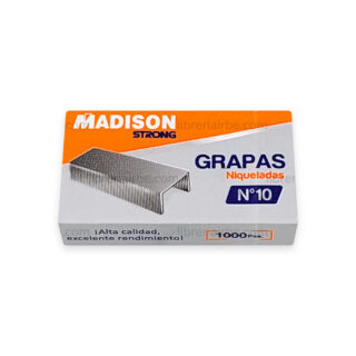 Caja de Grapas Niqueladas MADISON Nº 10