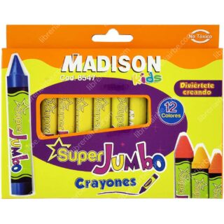 Set 12 Crayones de Cera Super Jumbo MADISON Kids