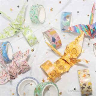 Set 12 Rollos de Cinta Adhesiva Decorativa Washi Tape Uso