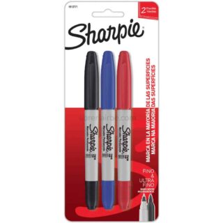 Set 3 Marcadores Permanentes Doble Punta Sharpie Twin Tip