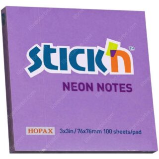 Bloc 100 Notas Adhesivas Stick'n Neón (76 x 76 mm) Purple