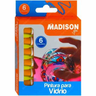 Pintura para Vidrio, Vitral, MADISON, Set con 6 Tubos
