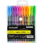 Set 12 Bolígrafos Gel Fluorescentes neon color