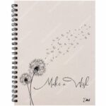 Cuaderno Tamaño Carta, Doble Espiral de Metal, Tapa Dura, American Iris, Ecológico, con 100 Hojas Rayadas