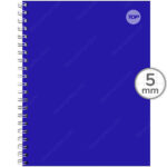 Cuaderno Tamaño Carta, Doble Espiral de Metal, Tapa Dura, TOP Pleno, con 100 Hojas Cuadriculadas 5 mm