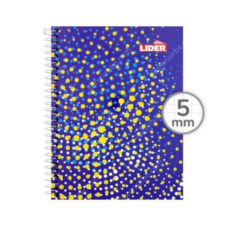 Cuaderno Anillado Medio Oficio LIDER Oficina con 100 Hojas Cuadriculadas 5 mm