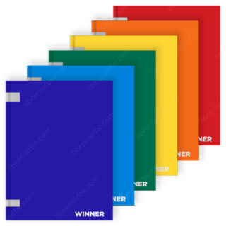 Cuaderno Empastado Carta WINNER con 100 Hojas Cuadriculadas 5 mm Colores