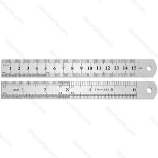 Regla 15 cm Metálica (Métrica y Pulgadas) Vista