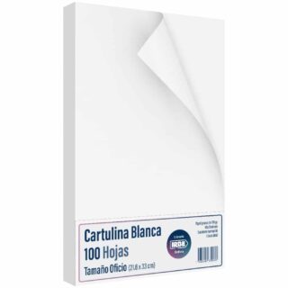 Paquete 100 Hojas de Cartulina Tamano Oficio 180 g Blanco 1 Librería IRBE Cochabamba Bolivia