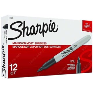 Caja 12 Marcadores Permanentes Sharpie Fine Negro
